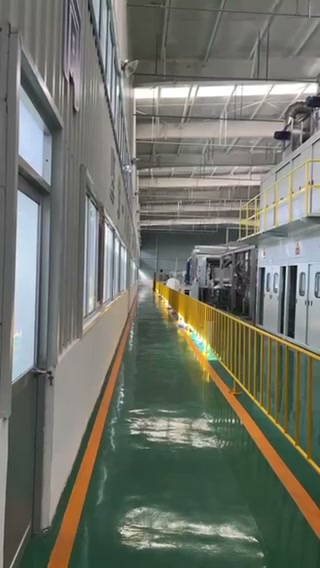Factory corridor walking